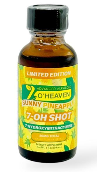 7 O'Heaven 50mg 7-OH kratom shot pineapple flavor